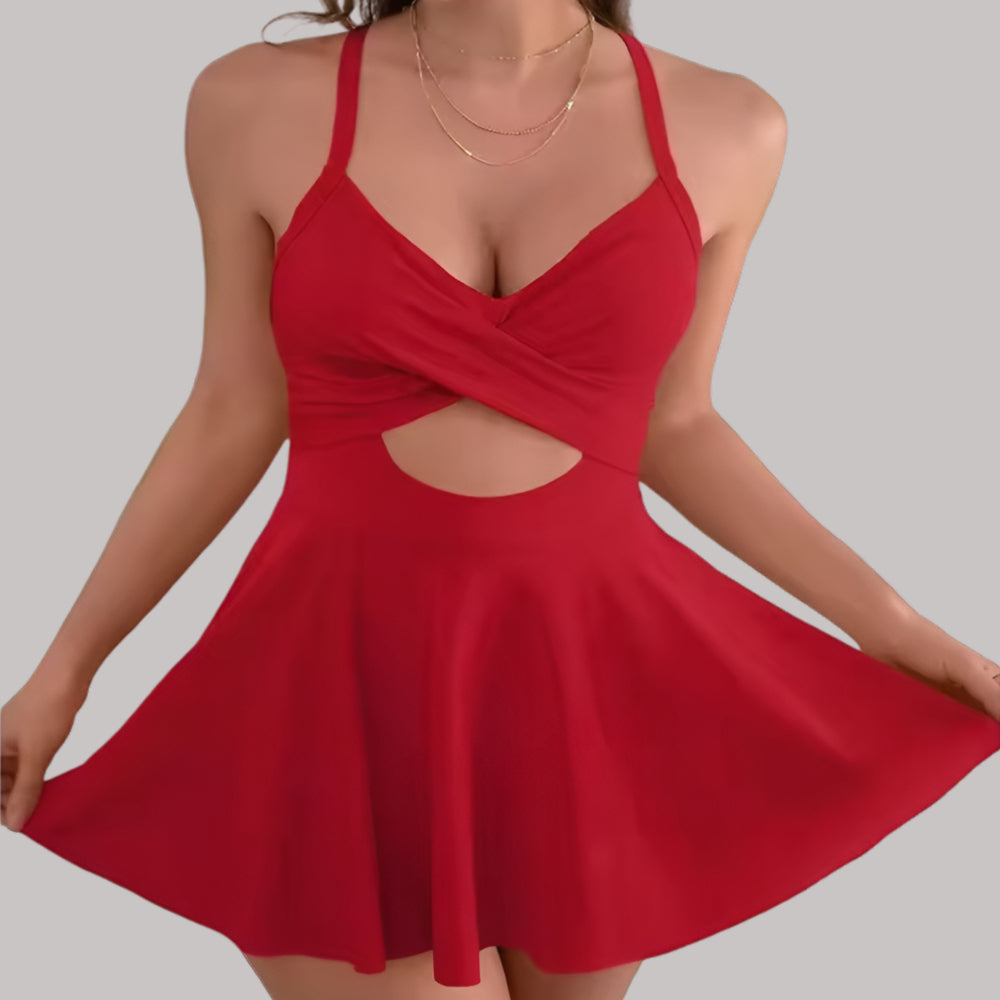 Costume da bagno donna vestito da nuoto modellante controllo pancia