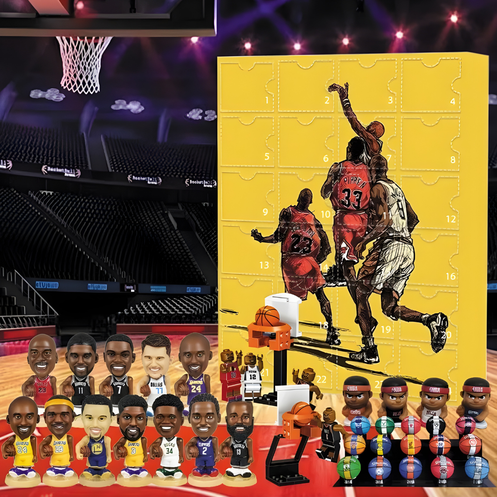 Basketball Advent Calendar Mini Toy Gift Set for Fans 0