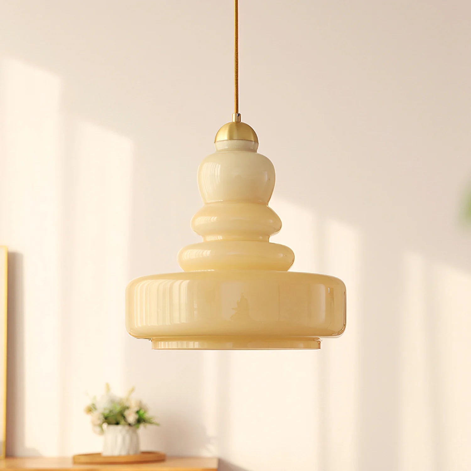 Lampada a sospensione Bauhaus colorata a forma di zucca