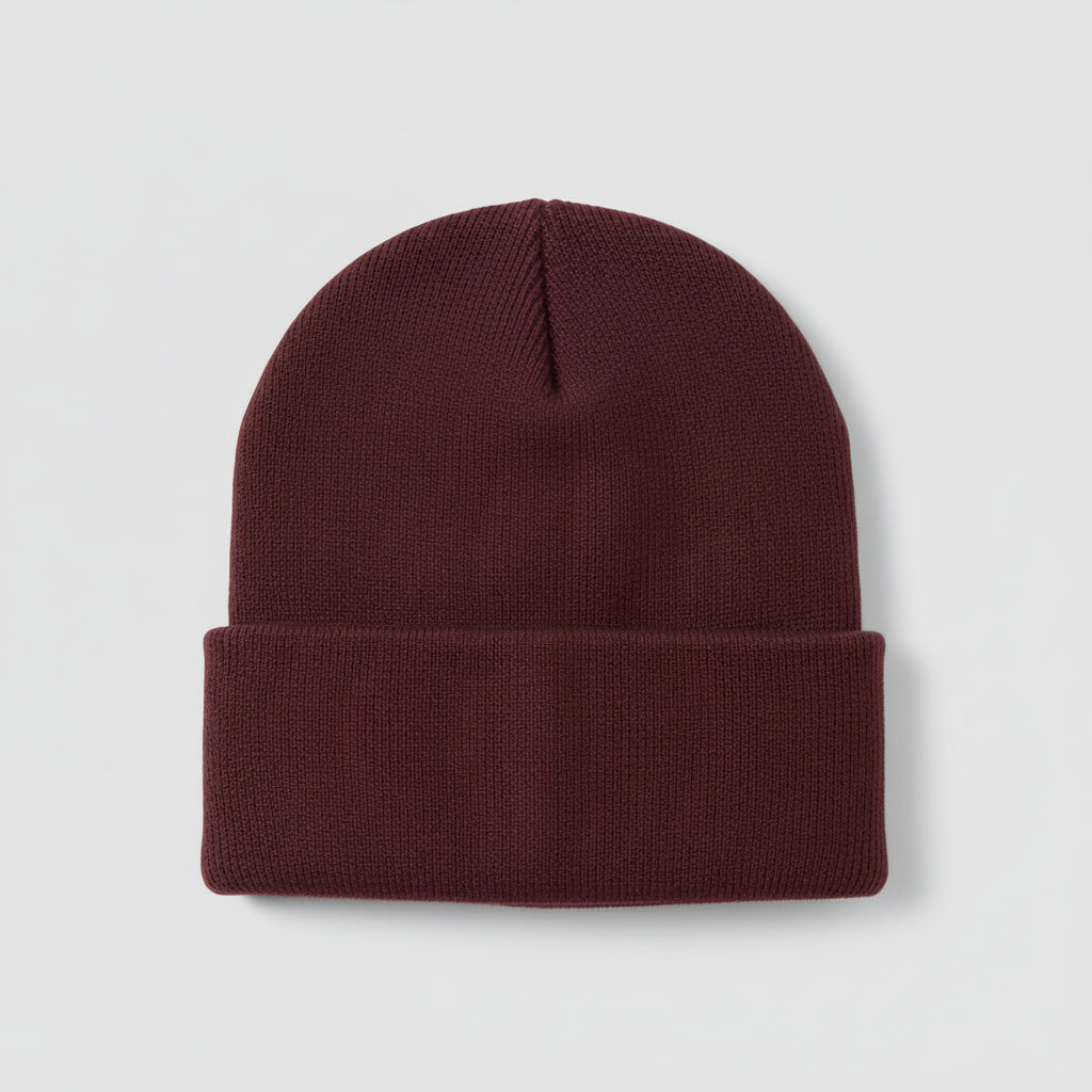 Men's Knitted Acrylic Cap Sewn On Label Winter Hat