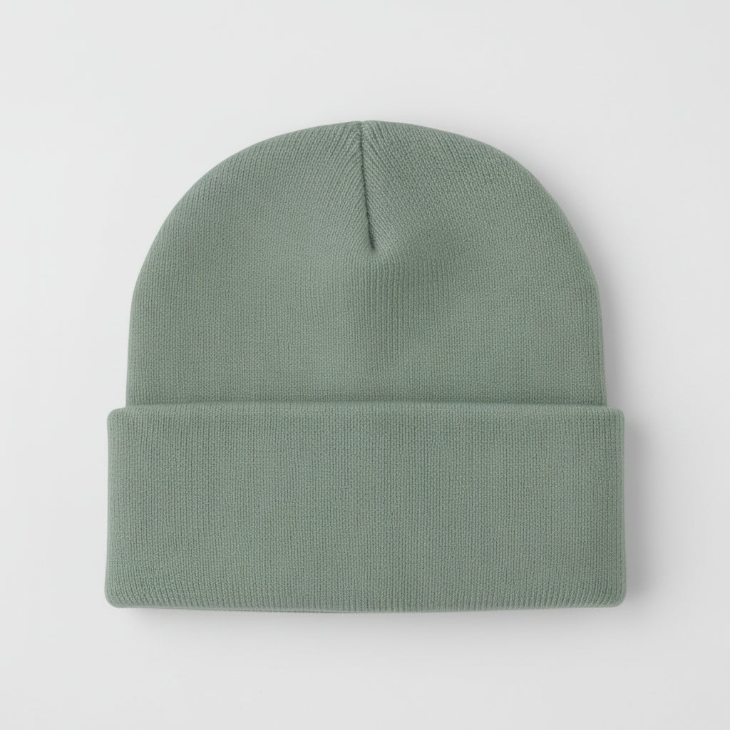 Men's Knitted Acrylic Cap Sewn On Label Winter Hat