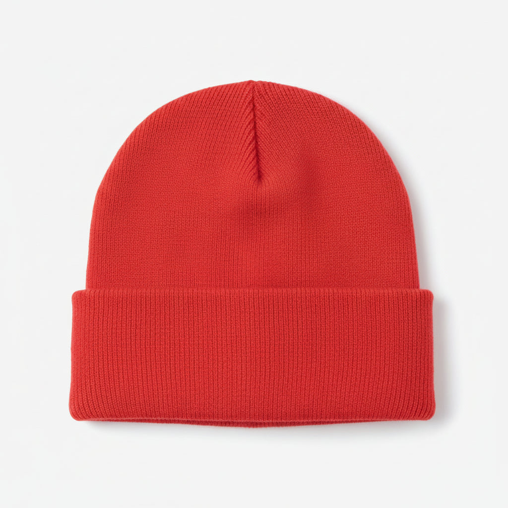 Men's Knitted Acrylic Cap Sewn On Label Winter Hat