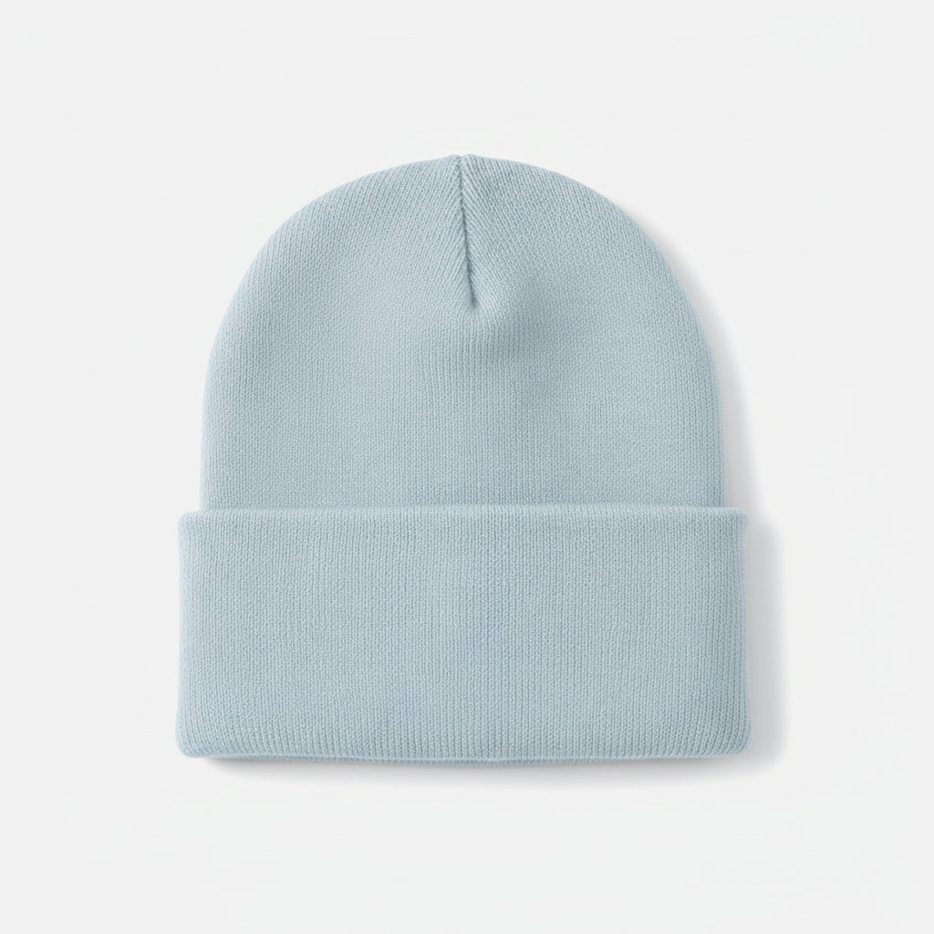 Men's Knitted Acrylic Cap Sewn On Label Winter Hat