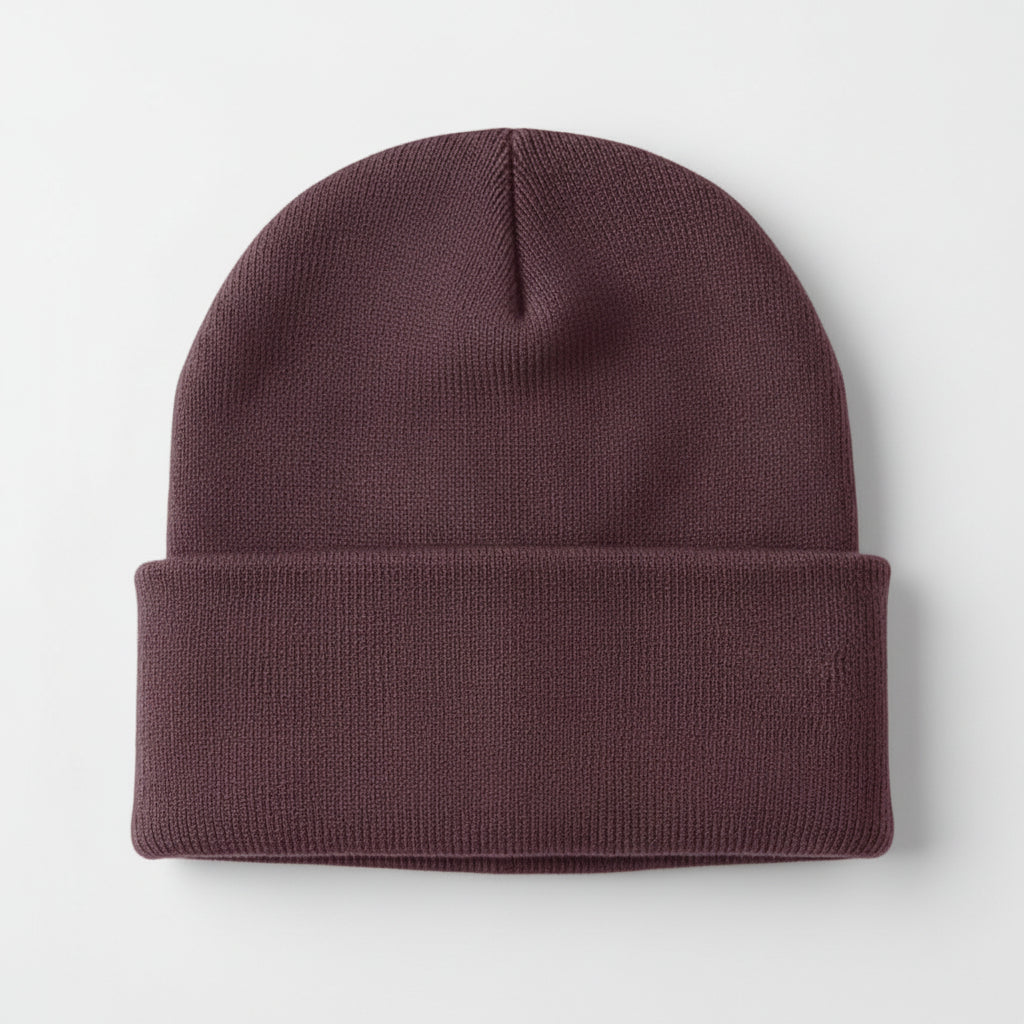 Men's Knitted Acrylic Cap Sewn On Label Winter Hat