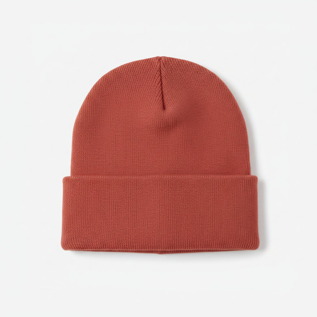 Men's Knitted Acrylic Cap Sewn On Label Winter Hat