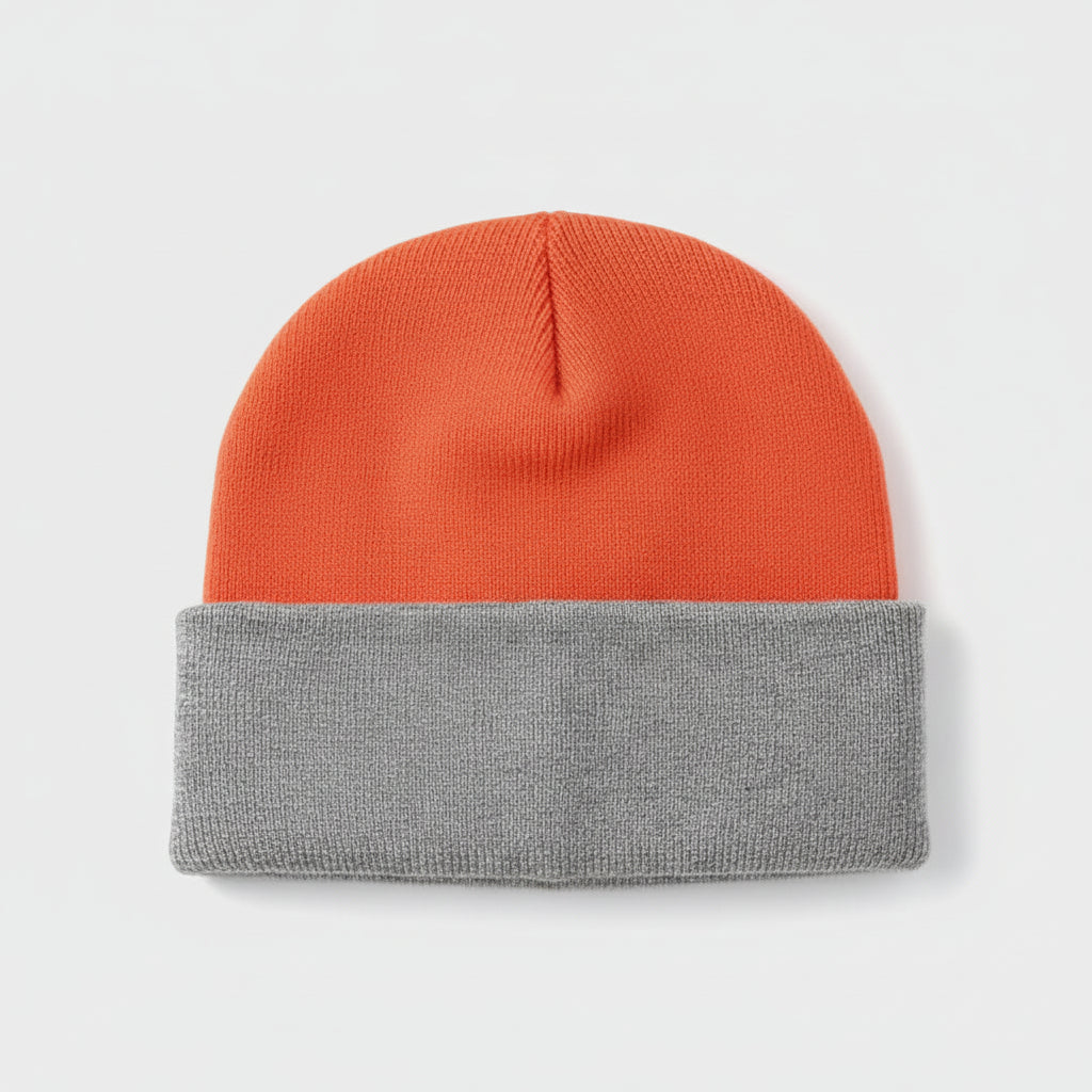 Men's Knitted Acrylic Cap Sewn On Label Winter Hat