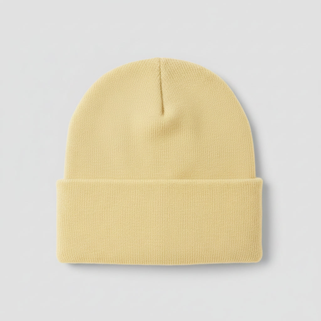 Men's Knitted Acrylic Cap Sewn On Label Winter Hat