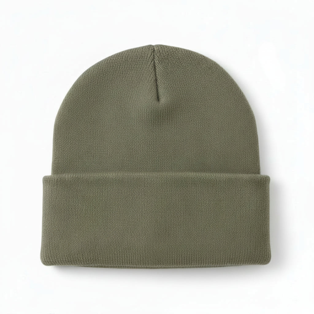Men's Knitted Acrylic Cap Sewn On Label Winter Hat