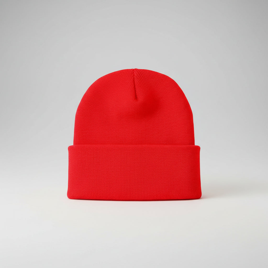 Men's Knitted Acrylic Cap Sewn On Label Winter Hat