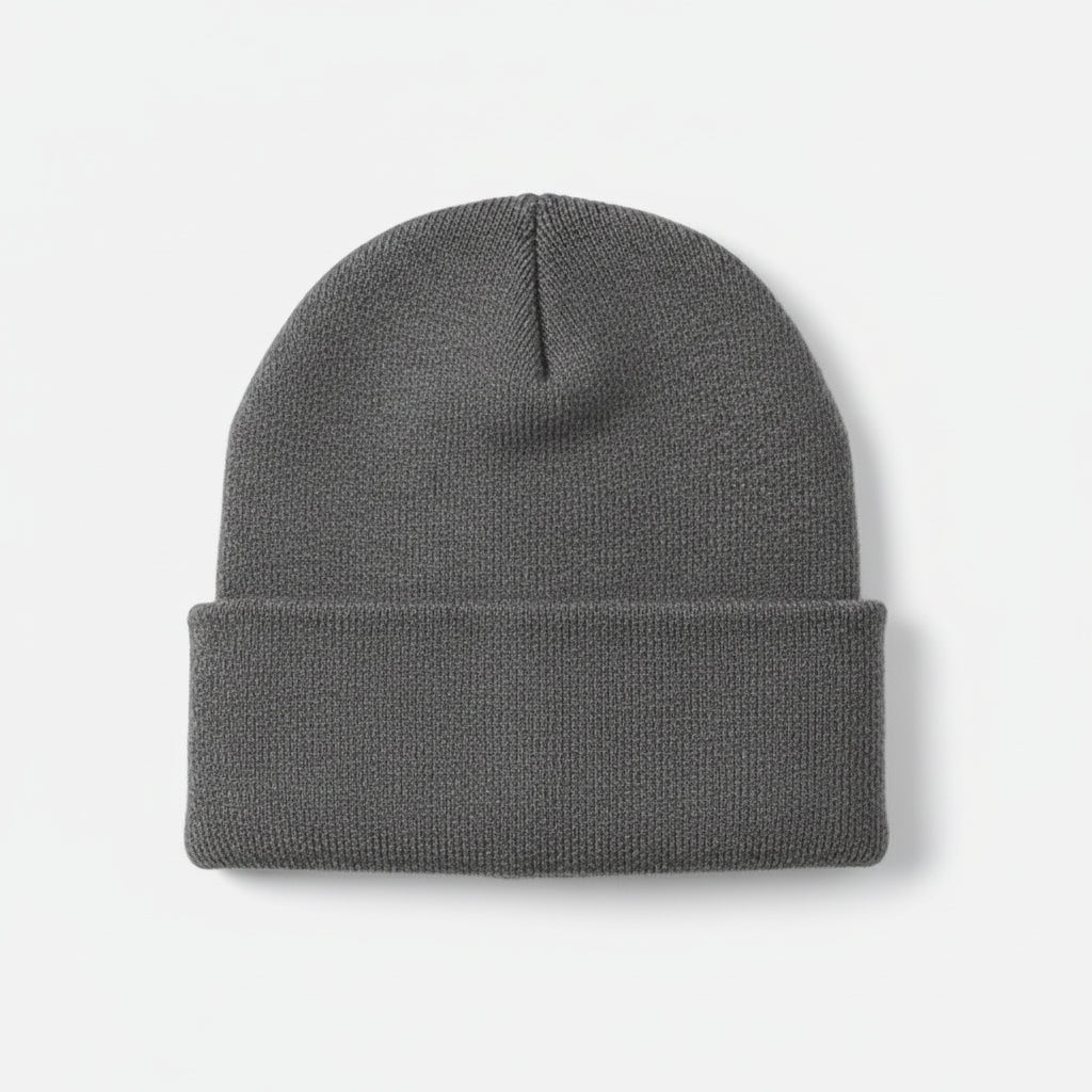 Men's Knitted Acrylic Cap Sewn On Label Winter Hat