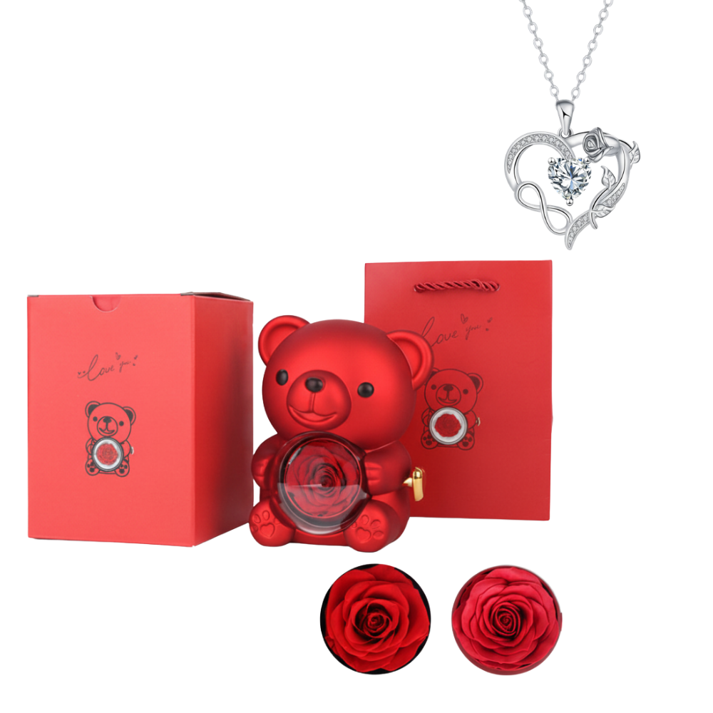 Collana a forma di cuore con cristallo Beer Sieraad