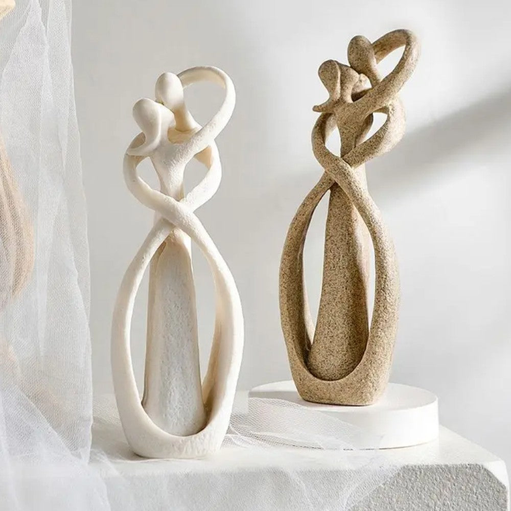Estatueta Decoração Amor Abstrato Resina Sala de Estar