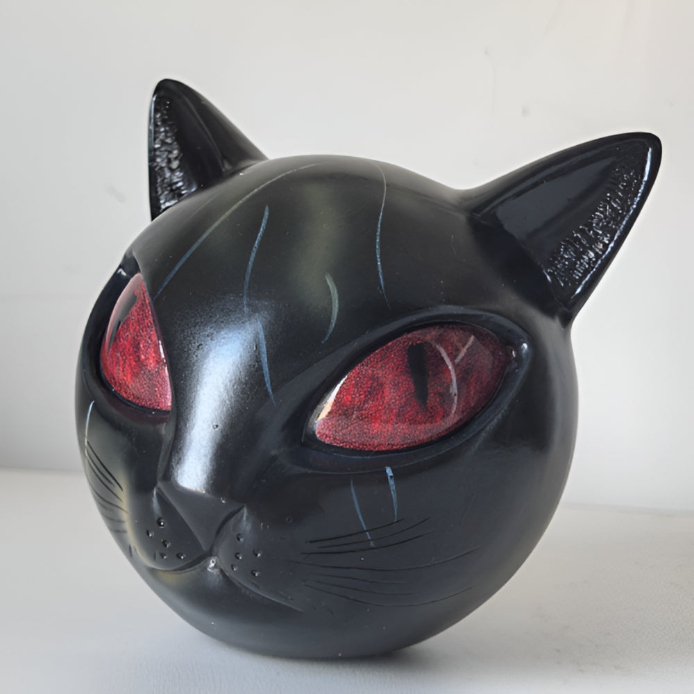 Table Decor Cat Head Resin Art Sculpture