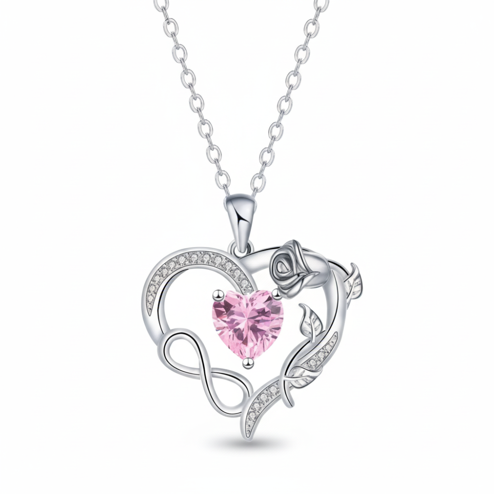 Romantische Teddybeer Behouden Roos Hart Ketting Geschenk