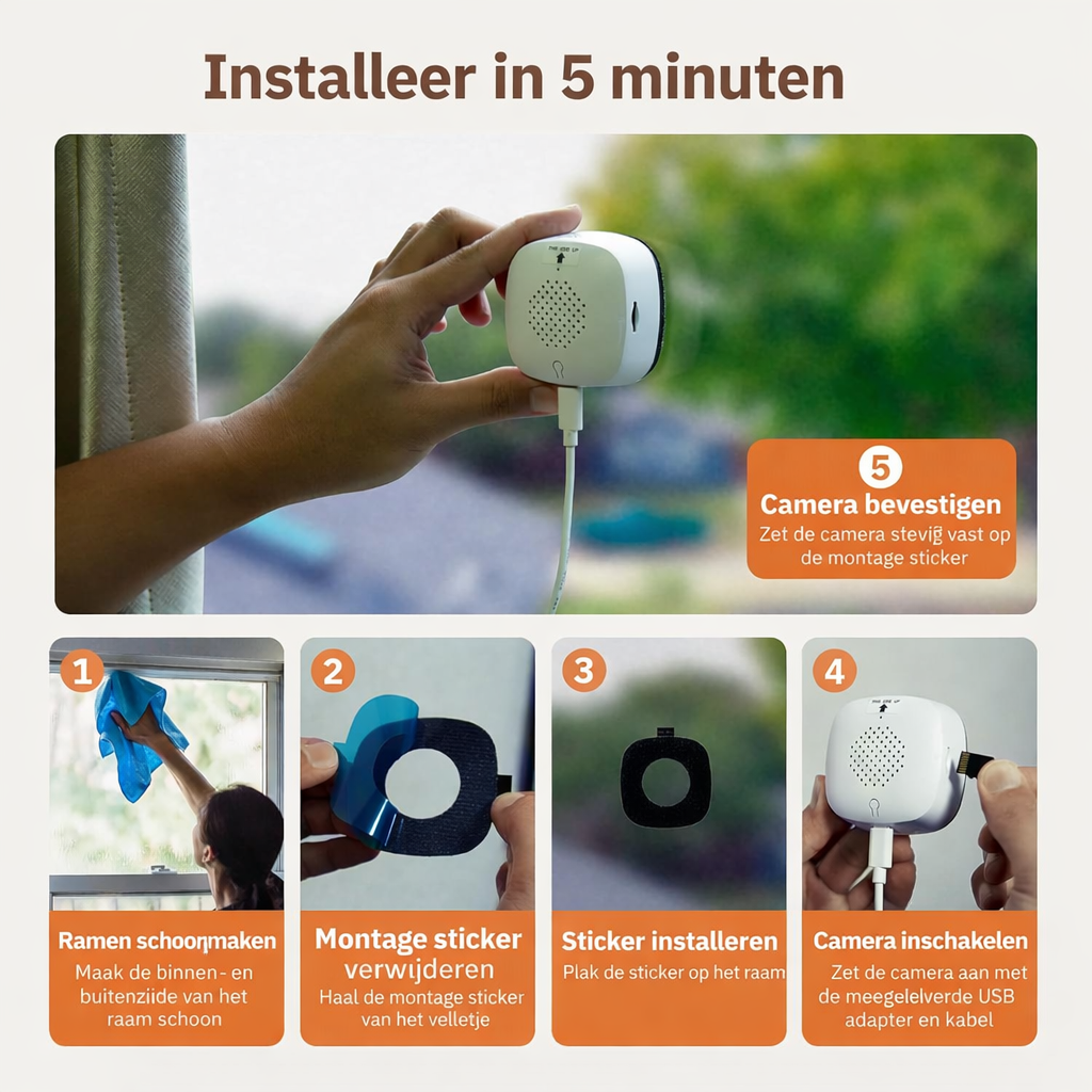 Telecamera WiFi Interno HD Visione Notturna