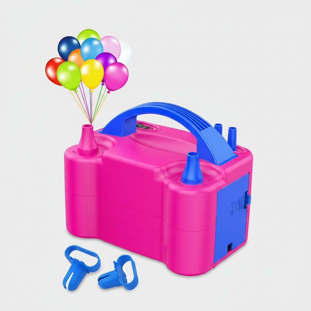 Pompa Palloncini Elettrica Doppia Bocca Decorazione Feste Veloce