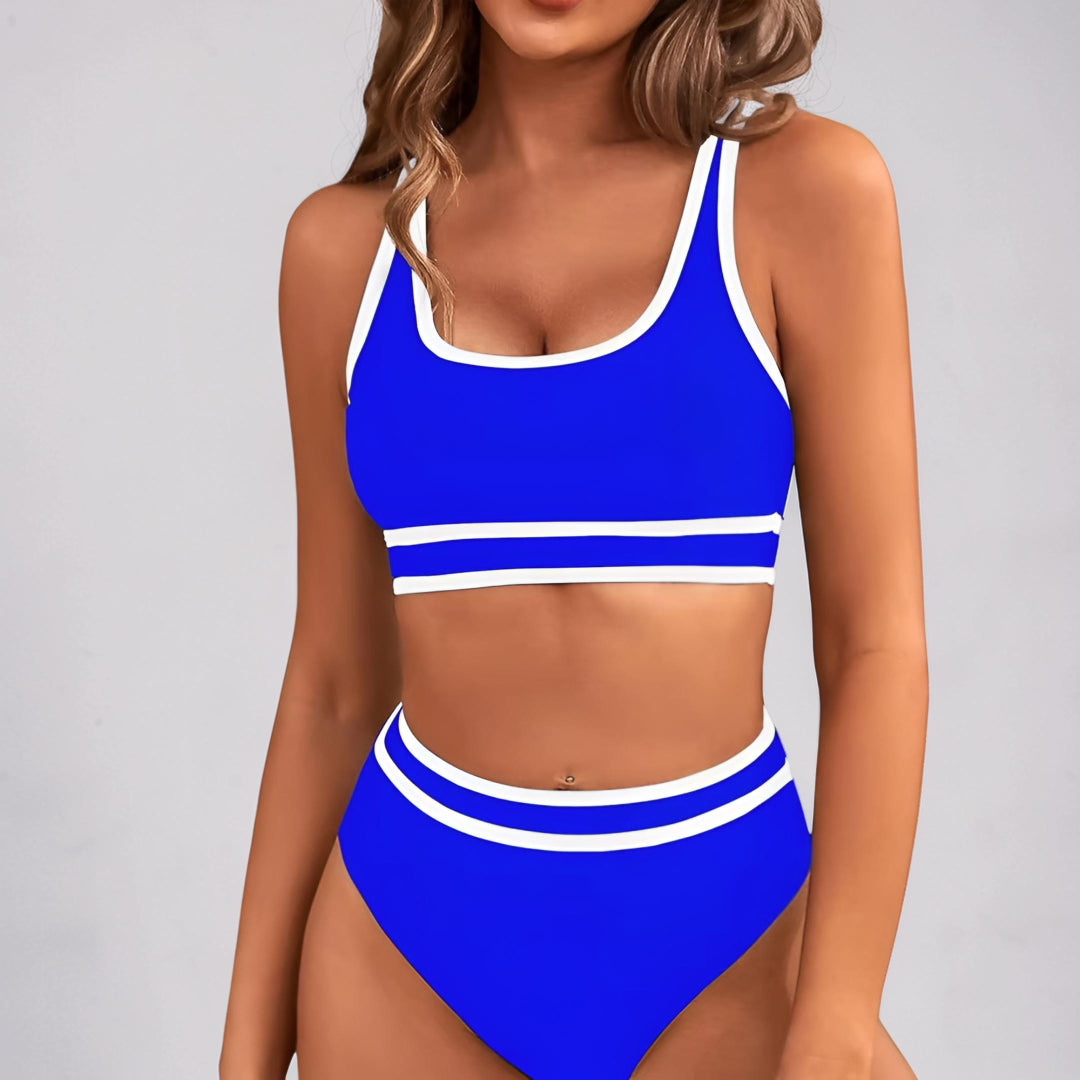 Bikini Donna Sportivo Bikini Vita Alta Controllo Pancia Set