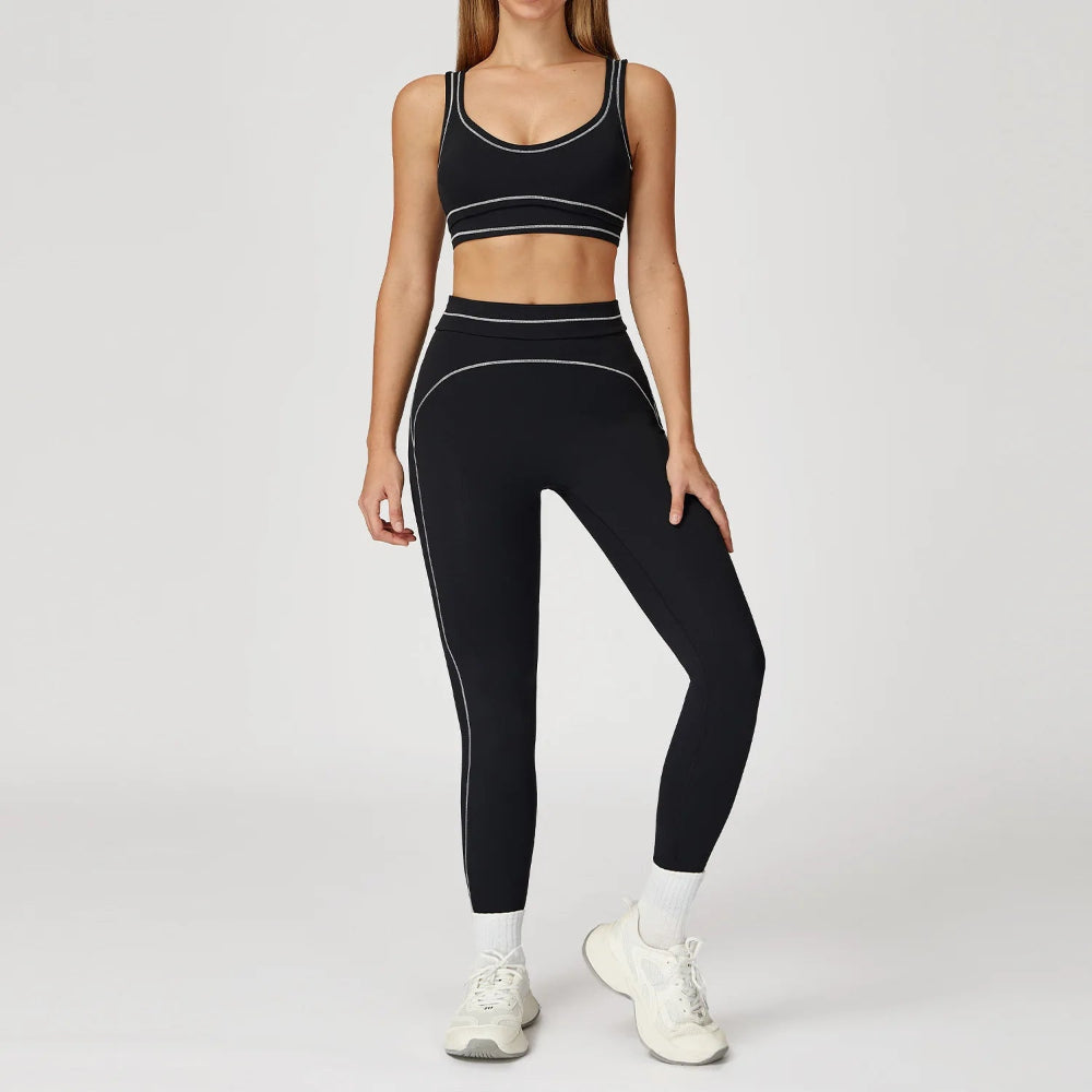 Yoga Set Women Exercise Set Sports Bra High Waist Leggings