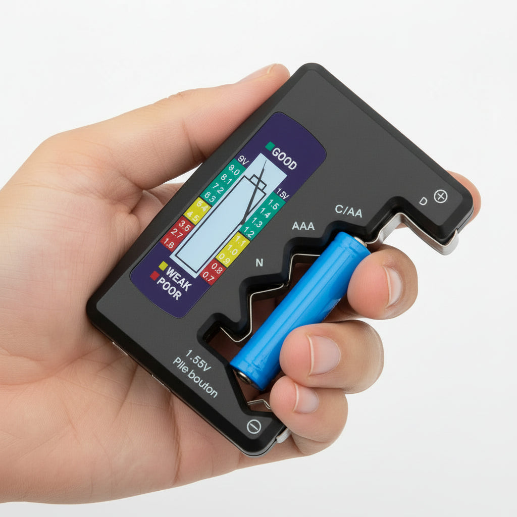 Tester di batterie C AA AAA 9V Utile Portatile