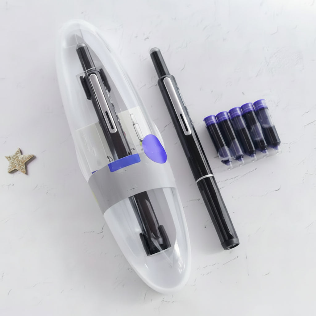 Retractable Fountain Pen Soft Writing Professional Use
