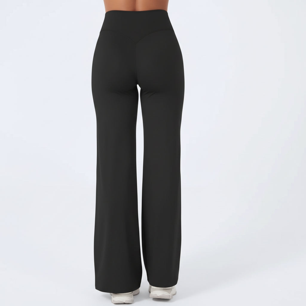 Leggings Vita Alta Gamba Svasata Donna Comodi Traspiranti