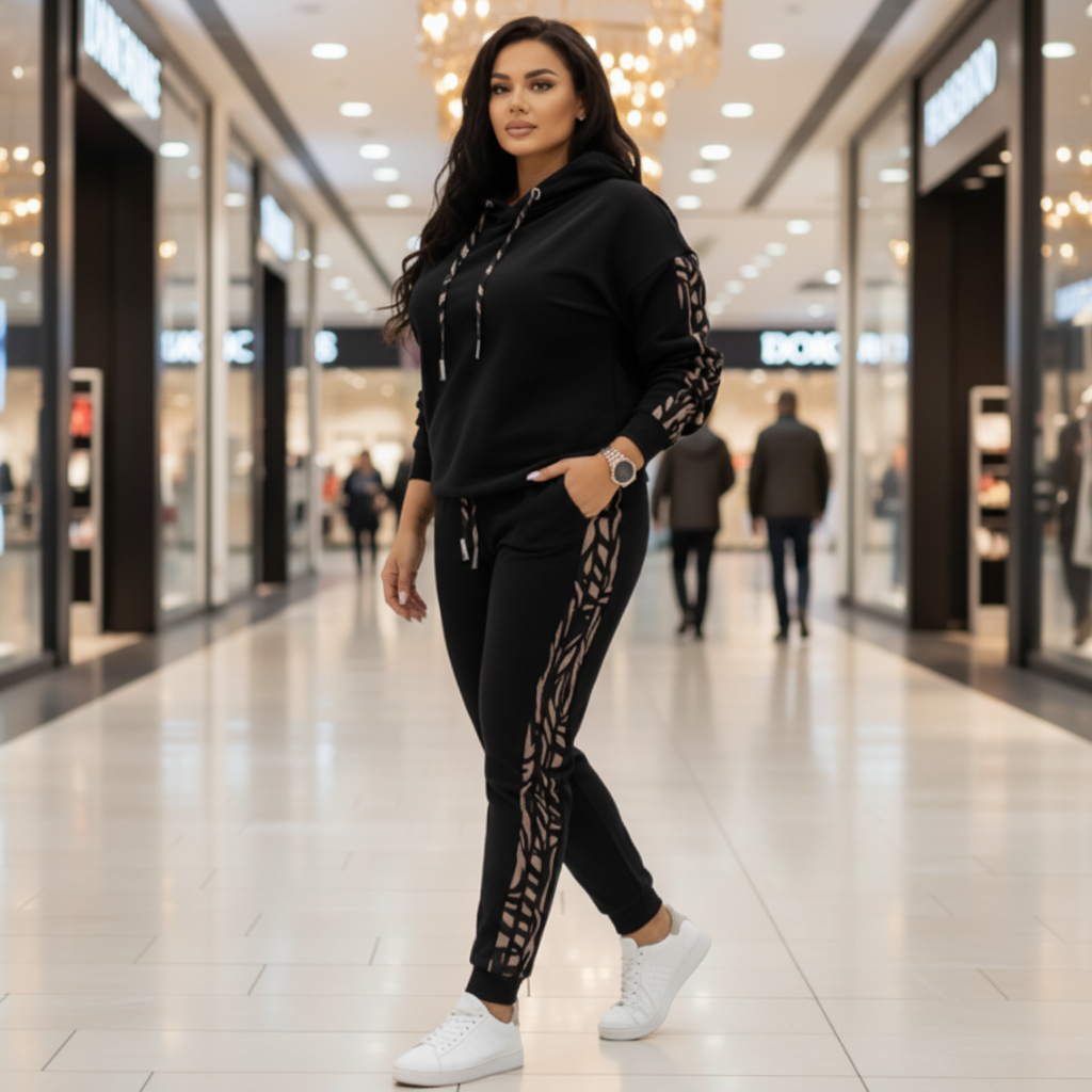 Completo Sportivo Donna Due Pezzi Comodo Elastico