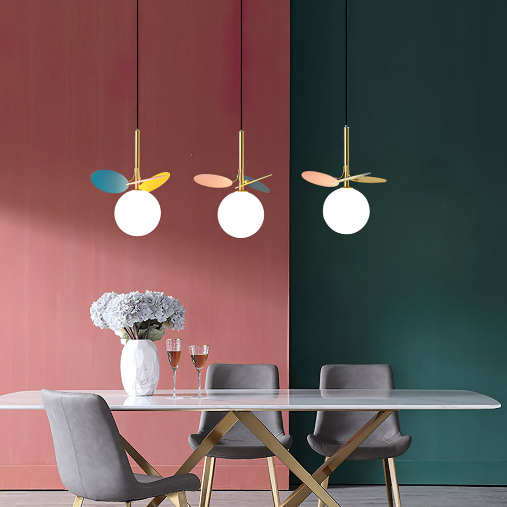 Paralume in vetro lampadario personalità arte PVC lampada a sospensione