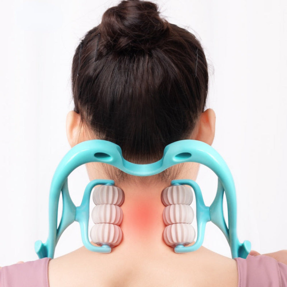 Aparato de masaje para cuello ergonómico manual para relajación muscular