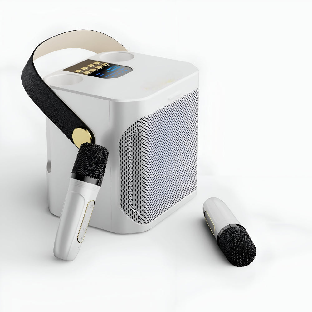 Altavoz Bluetooth Karaoke Portátil Doble Micrófono Subwoofer