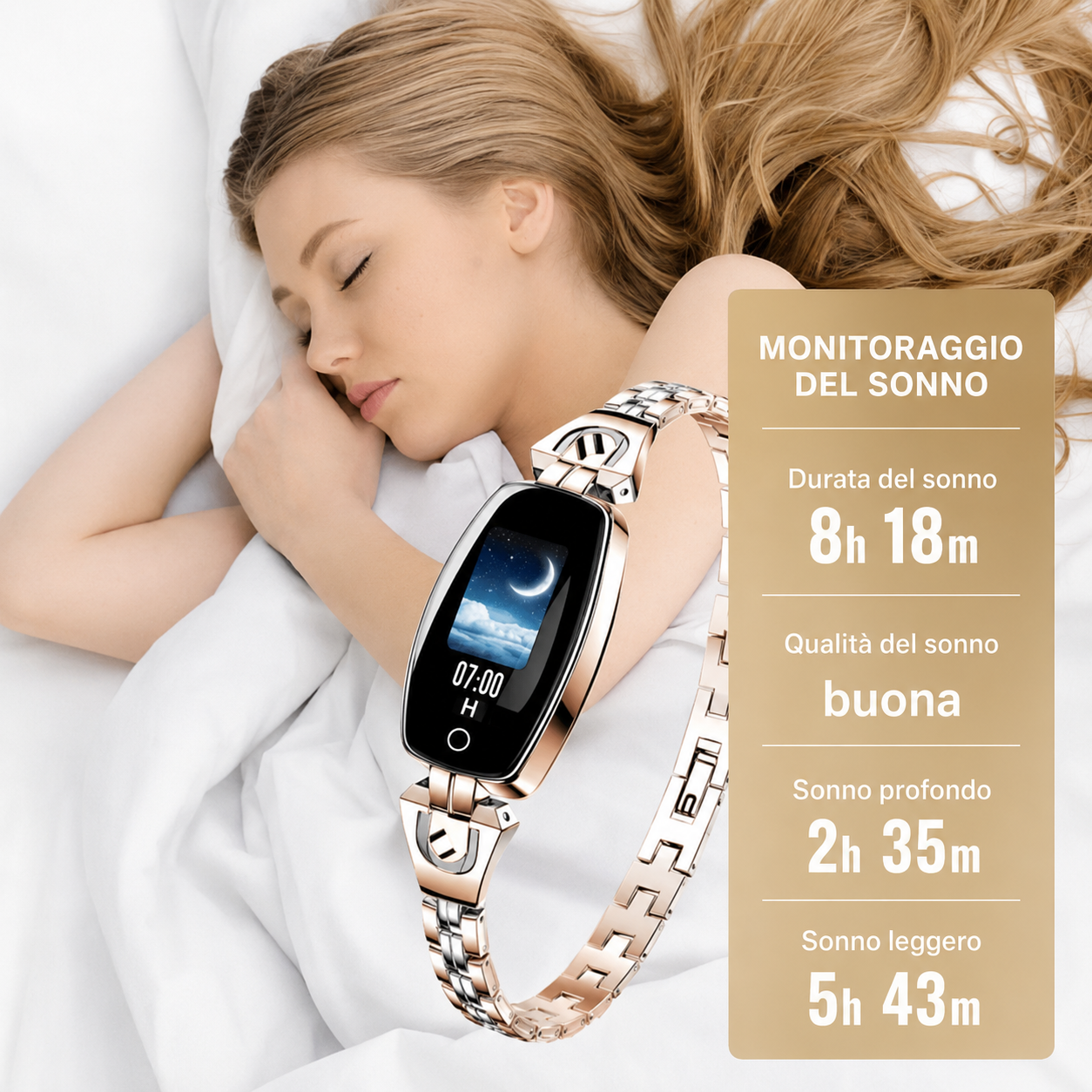 Braccialetto Fitness da Donna Impermeabile con Display