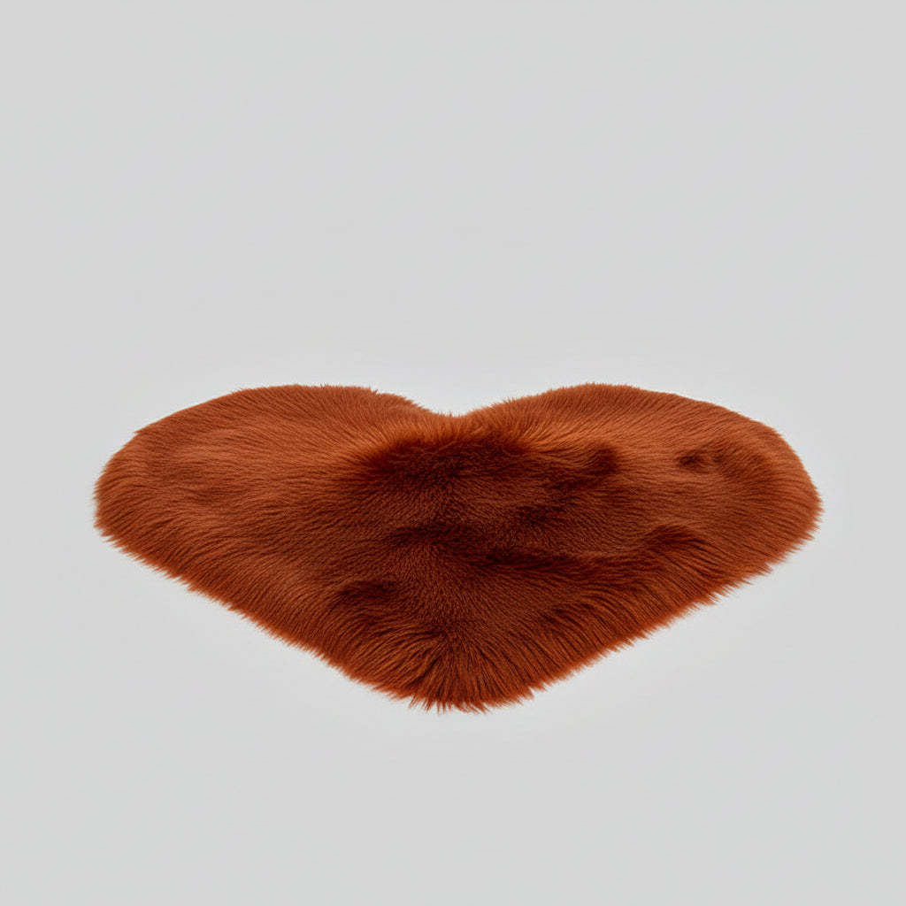 Tappeto Pavimento Forma Cuore Lusso Soggiorno Camera Letto Morbido Elegante