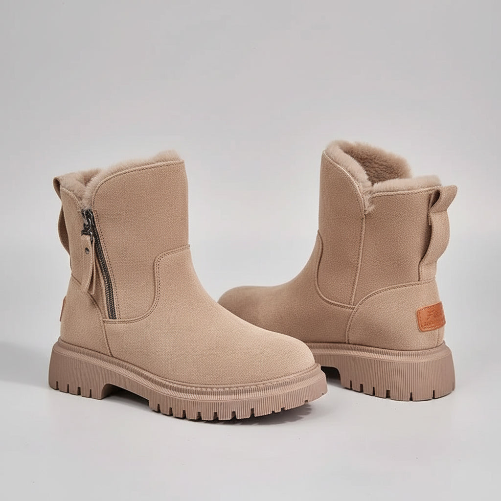 Botas de invierno ortopédicas para mujer con lana, comodidad y ajuste ancho