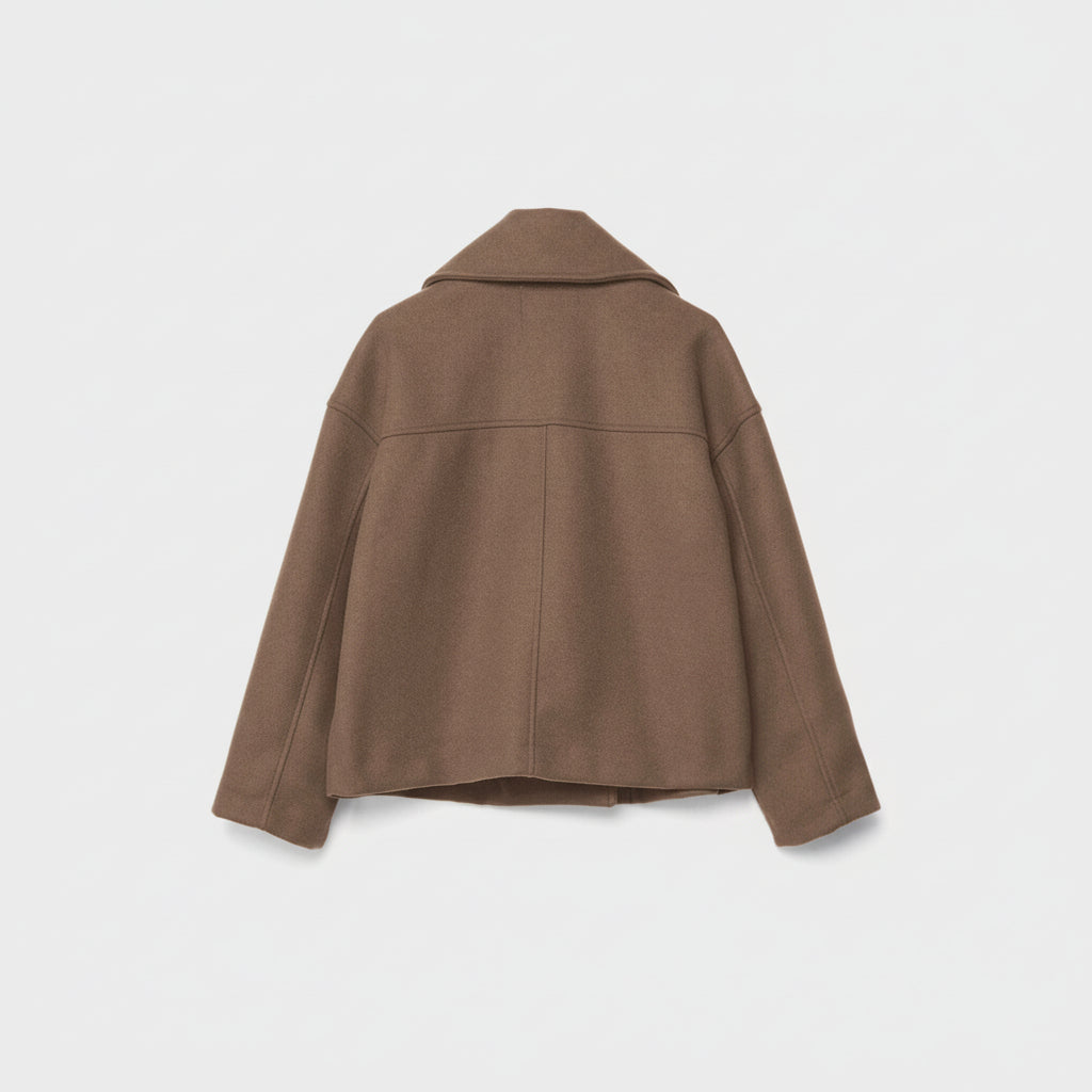 Blazer Women Short Double Breasted Oversized Jacket Lapel