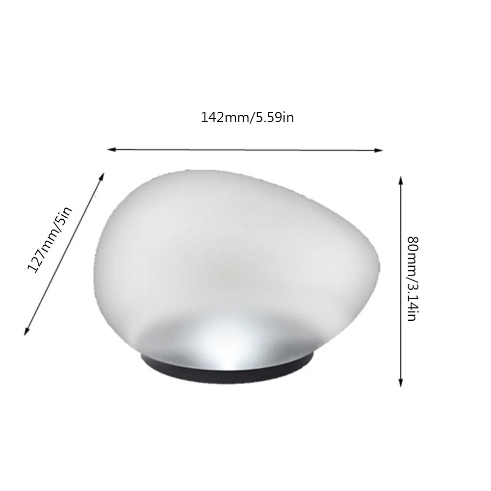 EcoPebble - Lampada a pietra levigata con luce solare