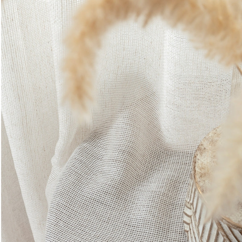 Bella Estrutura Quadriculada Cortinados Transparentes Tule Suave de Teto