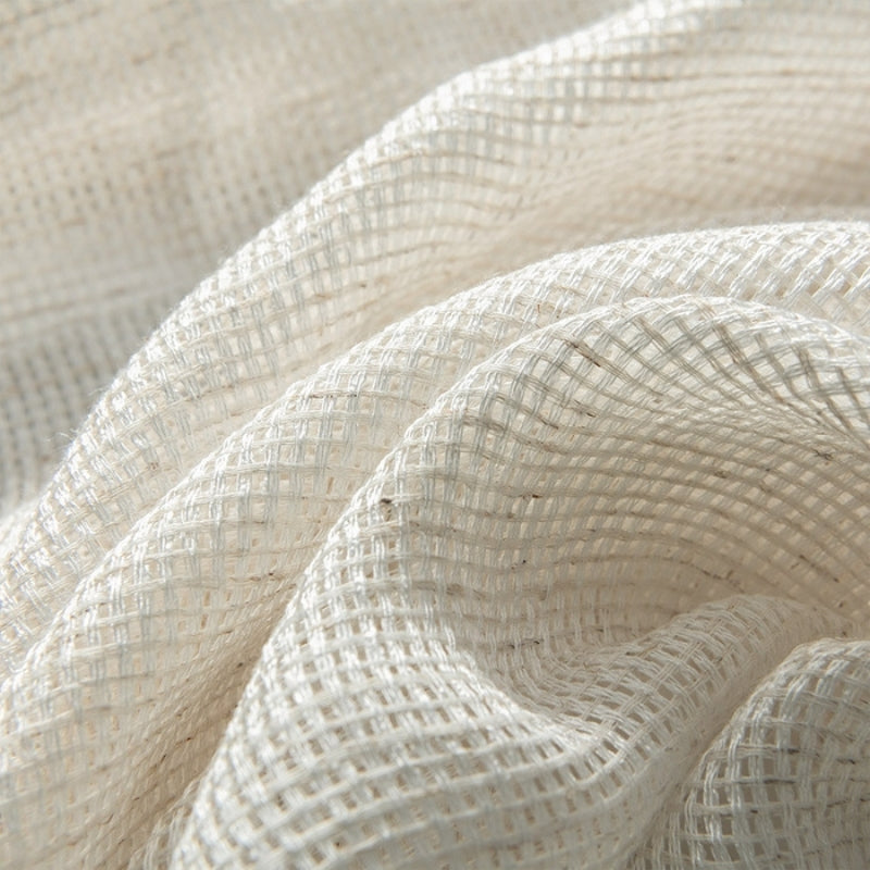 Bella Estrutura Quadriculada Cortinados Transparentes Tule Suave de Teto