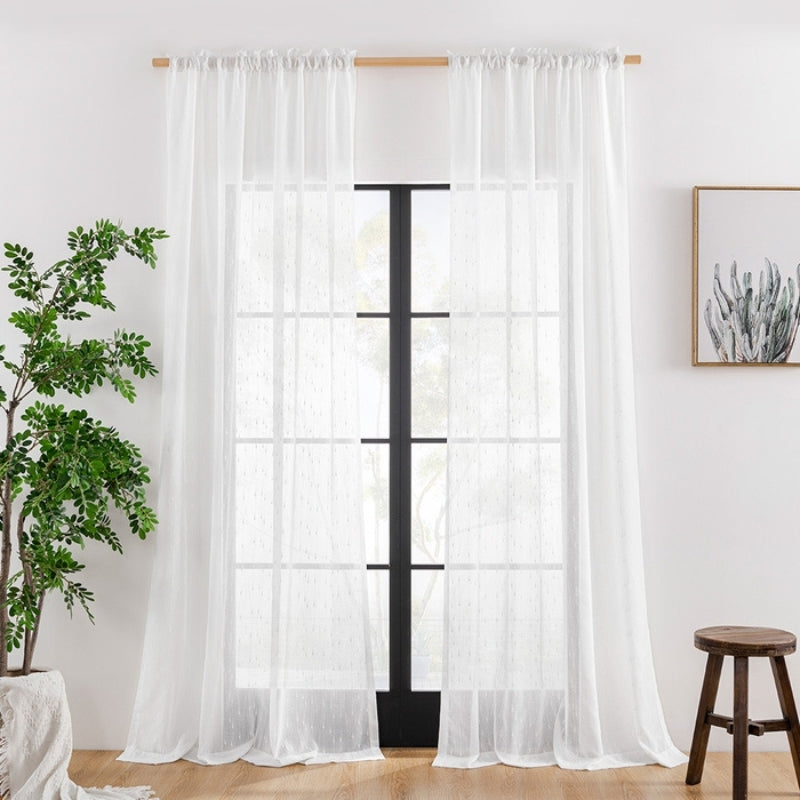 Cortinas Transparentes com Textura Cara Regentextuur Teto Suave