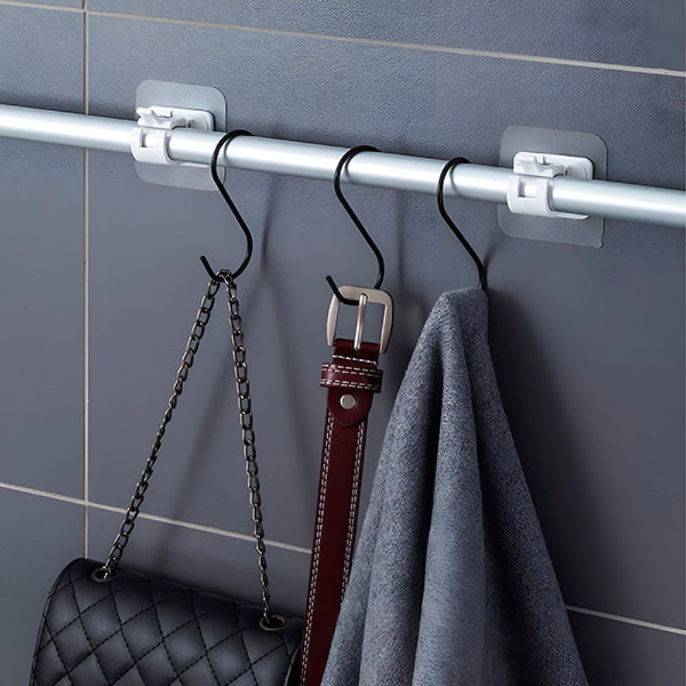 Self-adhesive Adjustable Wall Hook Kitchen Bathroom Storage