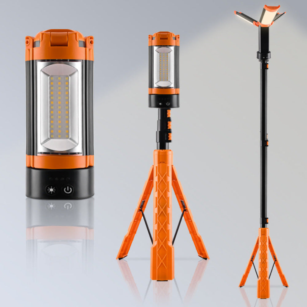 Lámpara de Camping con Trípode, Lámpara de Trabajo LED Recargable Ajustable para Exterior