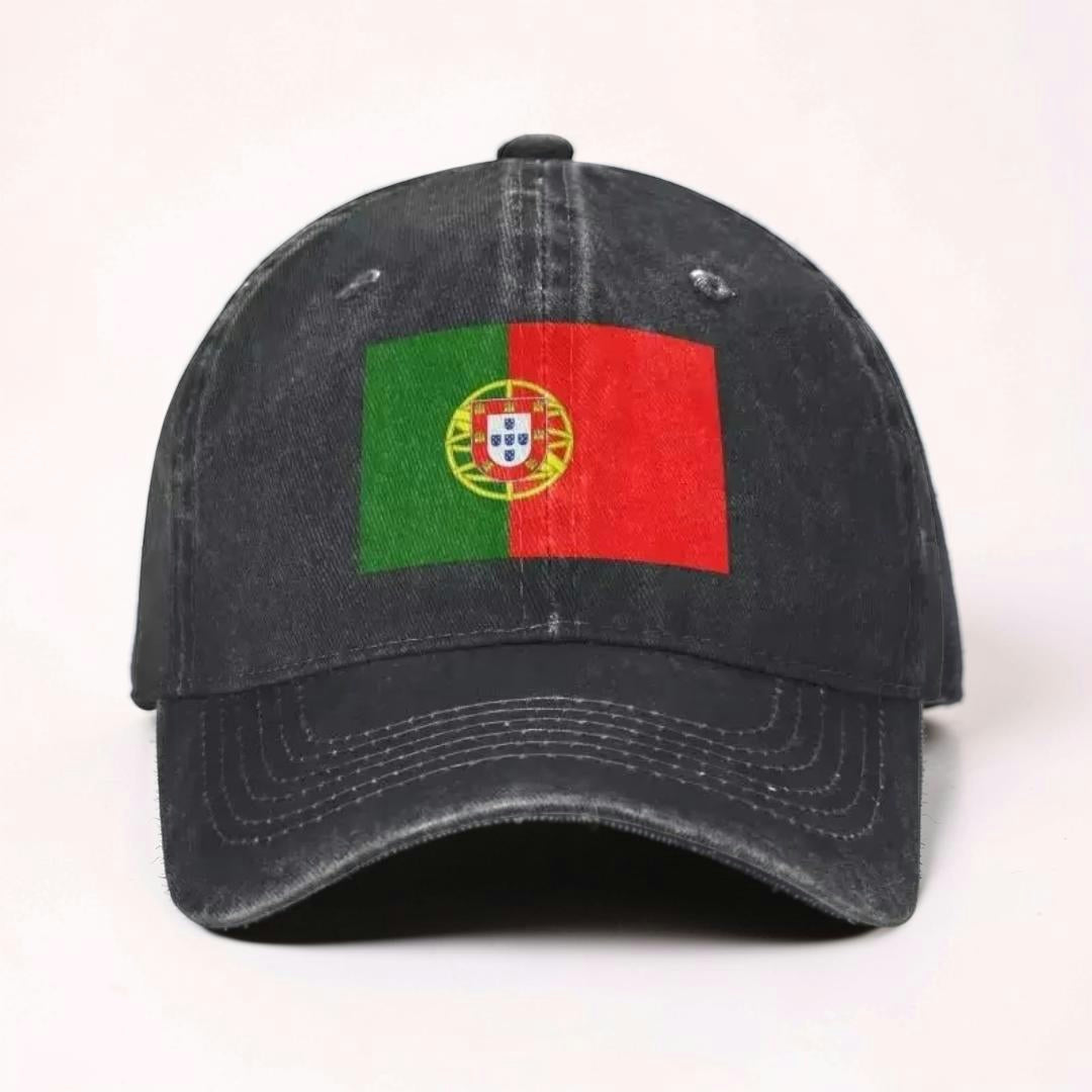 Boné de Baseball Mundial com Bandeira Ajustável Estilo Casual