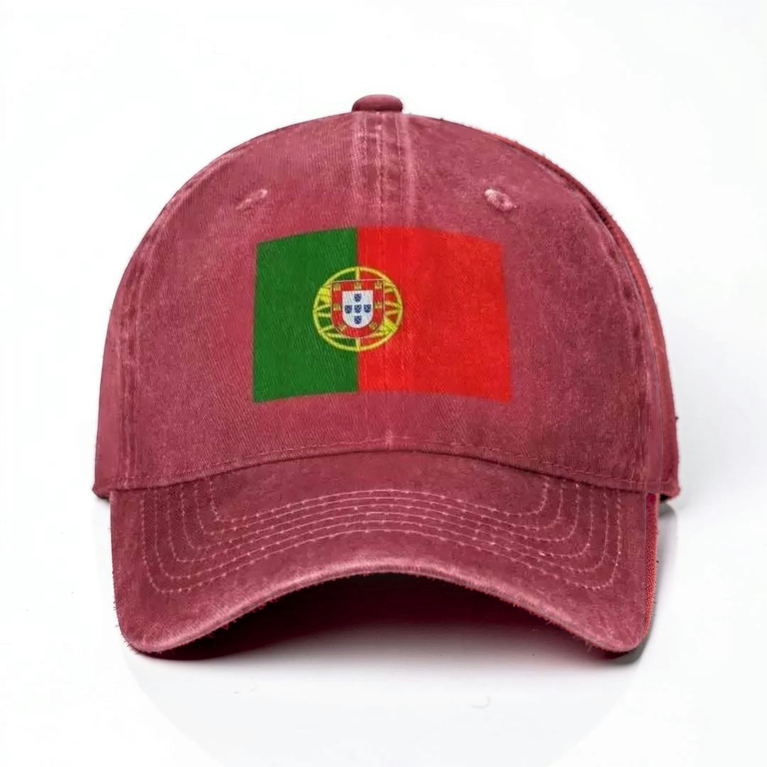 Boné de Baseball Mundial com Bandeira Ajustável Estilo Casual