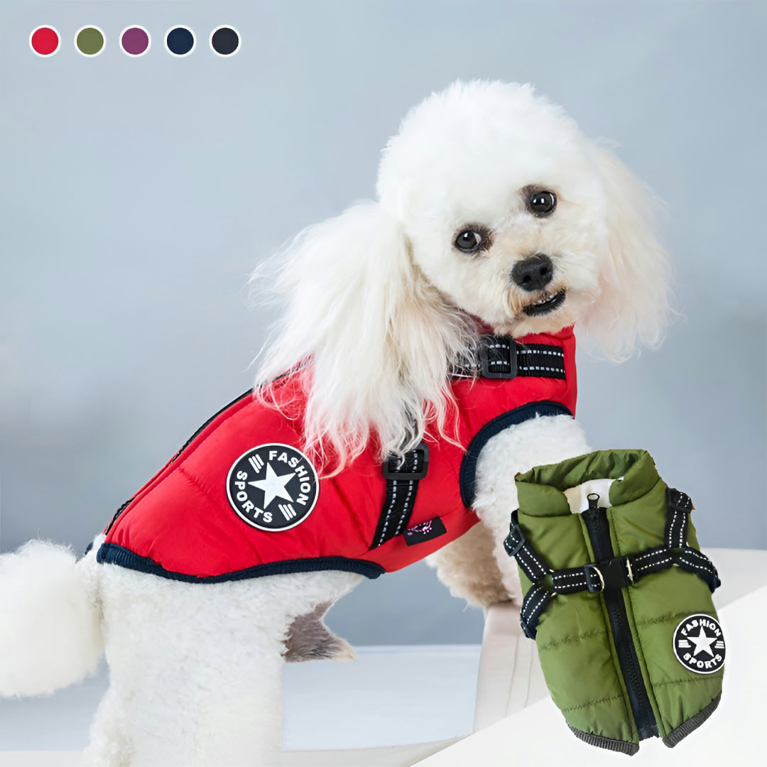 Cappotto Riflettente per Cane Giacca da Passeggiata con Protezione