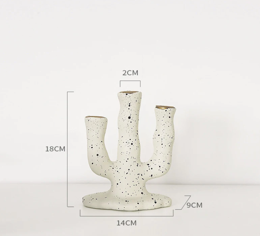 Candelabro in ceramica fatto a mano Terra
