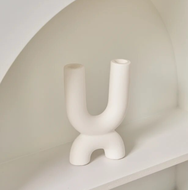 Castiçal Cerâmico Elegante Orion