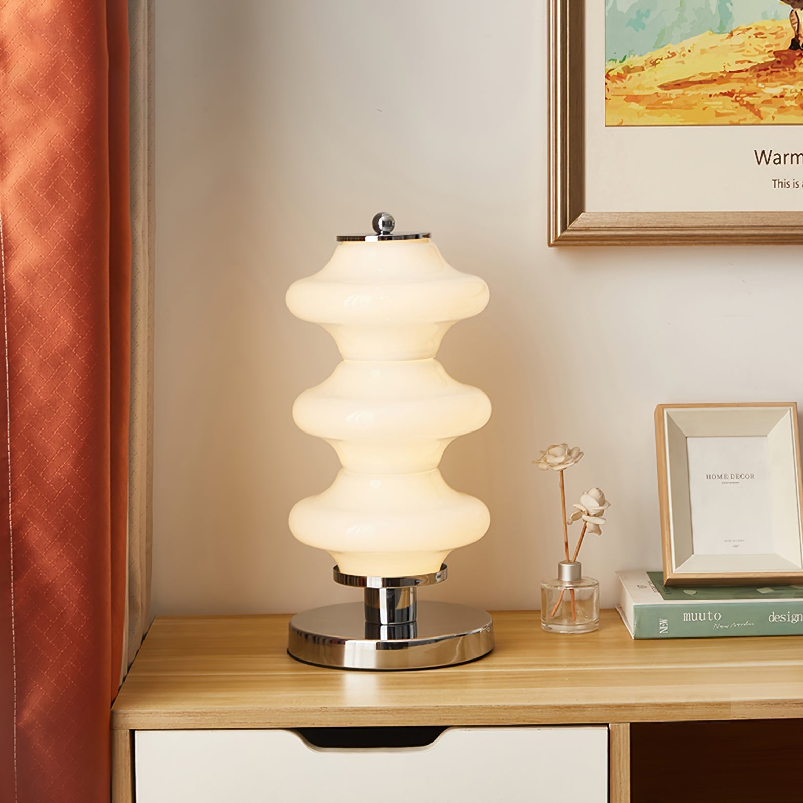 LumiGlas - Elegant Table Lamp with Glass Lampshade