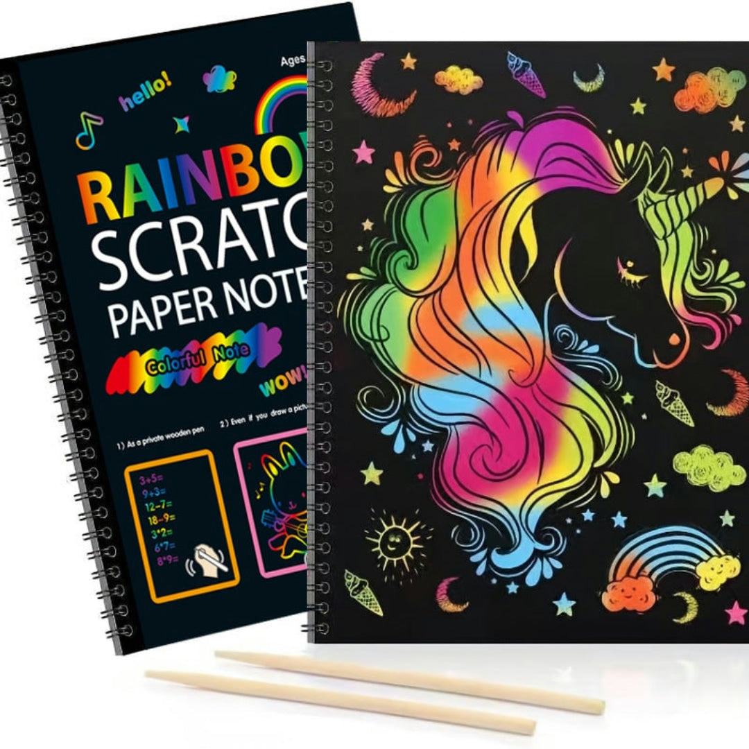 Rainbow Scratch Paper Creative Design Artistic Activity
