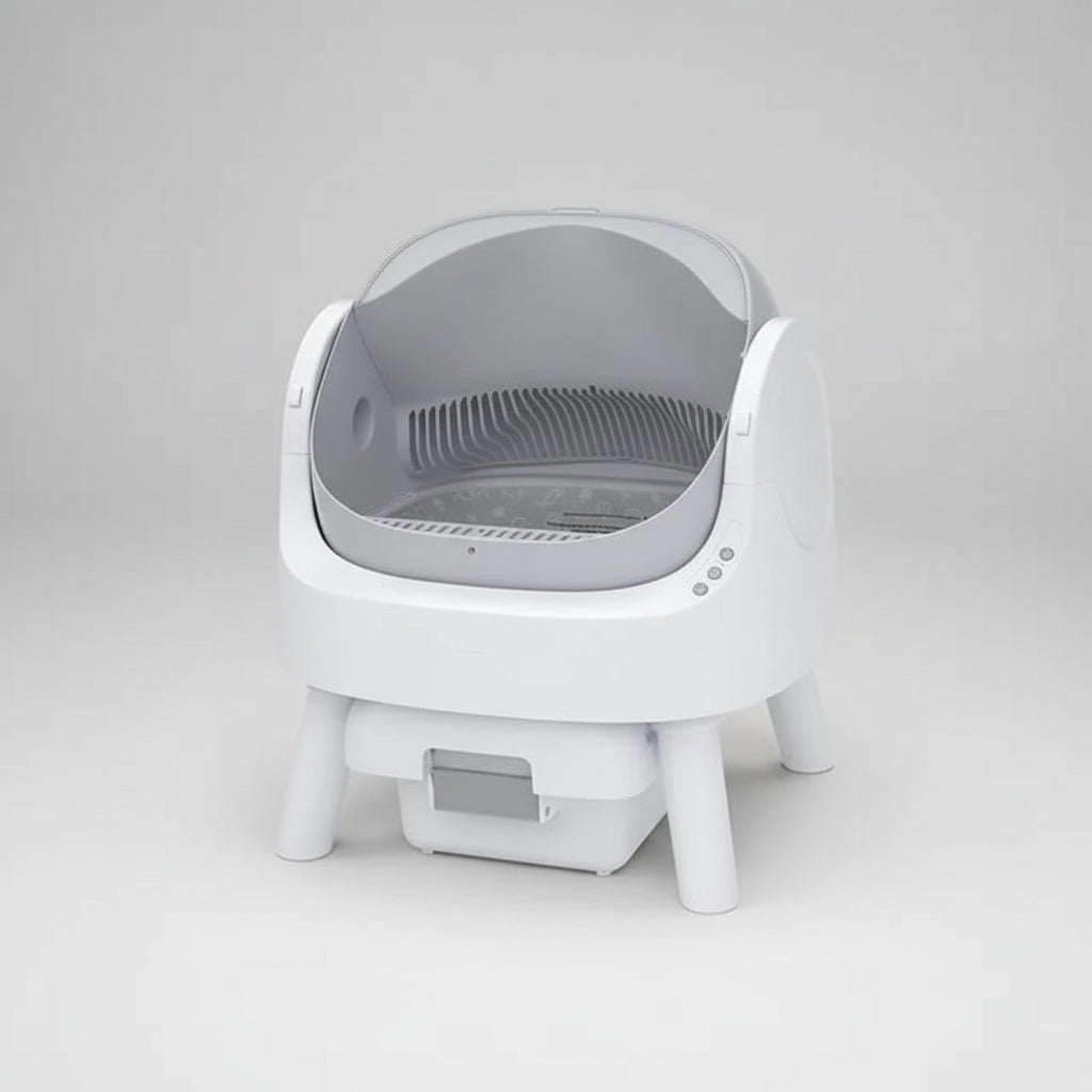 Lettiera Gatto Automatica Autopulente Design Aperto Ingresso Ampio