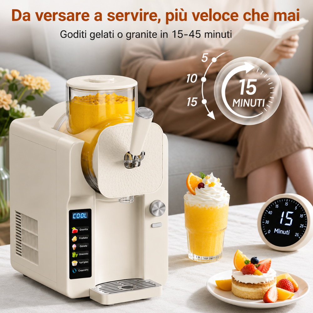 Slush Distributor Ice Cream Maker 2 In 1 Cold Dessert Home