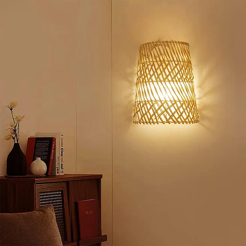 RattanGlow - Boho Wandlamp van Handgemaakt Rotan – Sfeervolle Verlichting