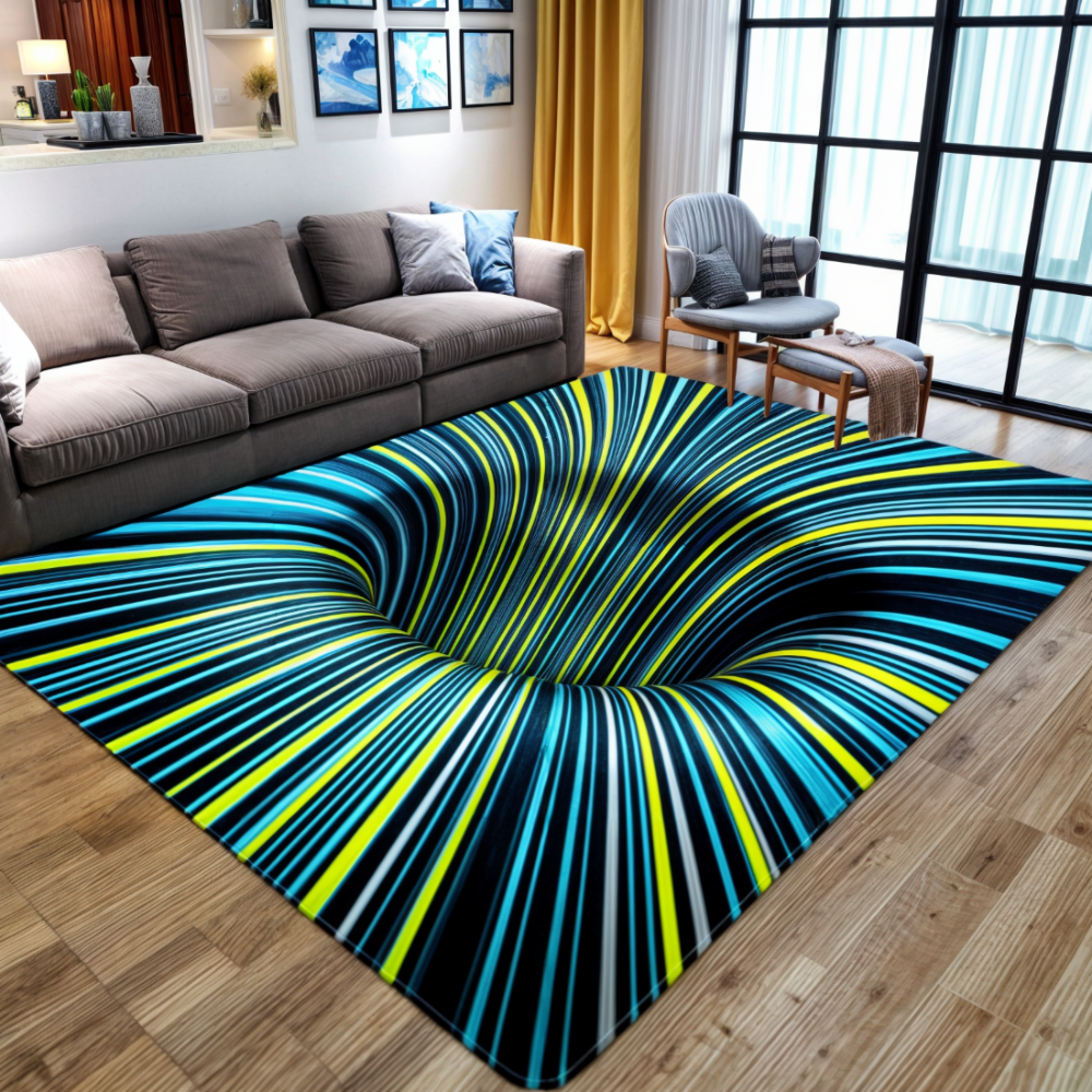 Doormat 3D Illusion Geometric Non Slip Hall Entrance